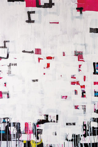 Bits and Bytes Black Ornate Wood Framed Art Print with Double Matting by Youngstrom, Kent