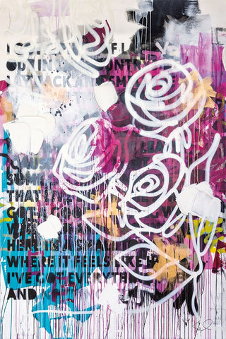 Ive Got Everything v2 White Modern Wood Framed Art Print with Double Matting by Youngstrom, Kent