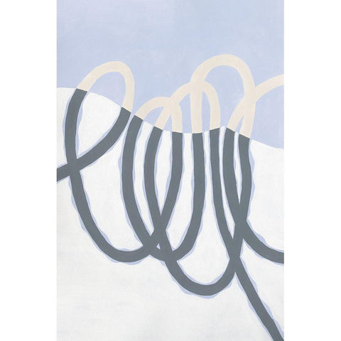 Loops I v2 White Modern Wood Framed Art Print by Ferguson, Kathy