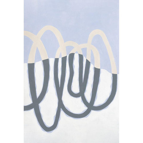 Loops II v2 White Modern Wood Framed Art Print by Ferguson, Kathy