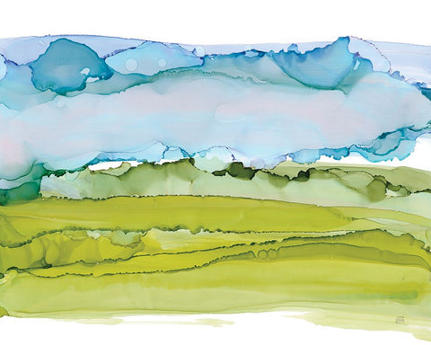 Tinted Sky I White Modern Wood Framed Art Print with Double Matting by Paschke, Chris