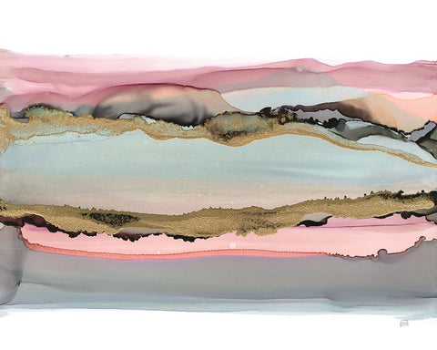 The Valley I Black Ornate Wood Framed Art Print with Double Matting by Paschke, Chris