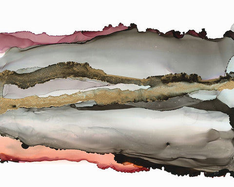 The Valley II White Modern Wood Framed Art Print with Double Matting by Paschke, Chris