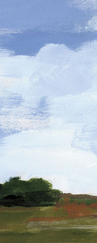 Catcalling Clouds Panel II Black Ornate Wood Framed Art Print with Double Matting by Munger, Pamela