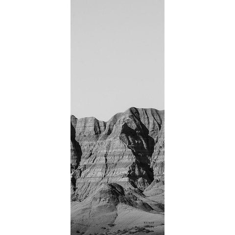 Badlands BW Panel I Black Modern Wood Framed Art Print by Larson, Nathan