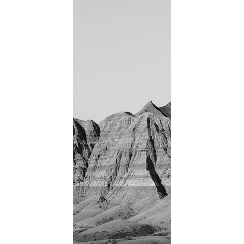 Badlands BW Panel II Black Modern Wood Framed Art Print by Larson, Nathan