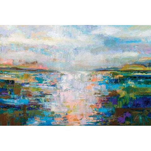 Calm Dawn Black Modern Wood Framed Art Print with Double Matting by Vertentes, Jeanette