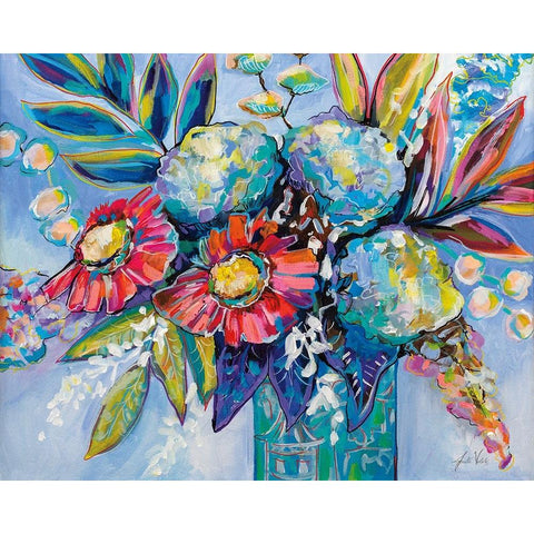 Easter Bouquet Black Modern Wood Framed Art Print with Double Matting by Vertentes, Jeanette