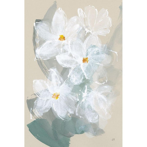 Narcissus II White Modern Wood Framed Art Print by Paschke, Chris