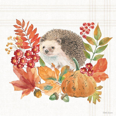 Wooded Harvest V White Modern Wood Framed Art Print by Grove, Beth