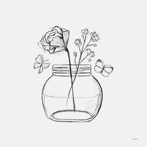 Among Wildflowers VI White Modern Wood Framed Art Print by York, Leah