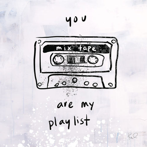 Turn it Up II White Modern Wood Framed Art Print with Double Matting by Youngstrom, Kent