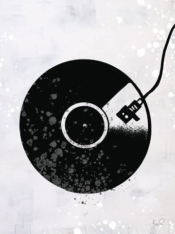 Turn it Up XII Black Ornate Wood Framed Art Print with Double Matting by Youngstrom, Kent