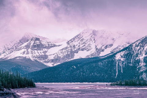 Mood Storms White Modern Wood Framed Art Print with Double Matting by Larson, Nathan