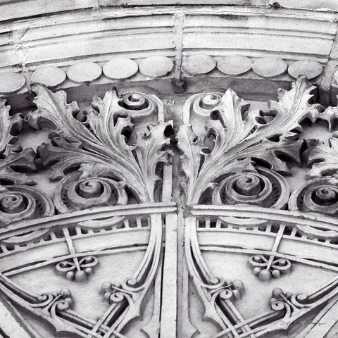 Architectural Design II Black Ornate Wood Framed Art Print with Double Matting by Van Swearingen, Debra