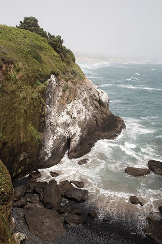 Coastal Fog III White Modern Wood Framed Art Print with Double Matting by Van Swearingen, Debra