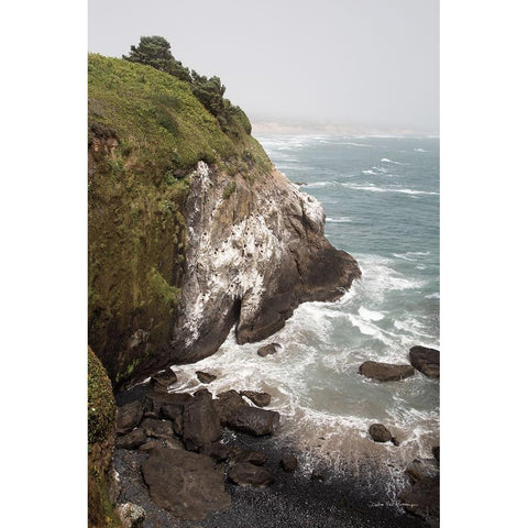 Coastal Fog III White Modern Wood Framed Art Print by Van Swearingen, Debra