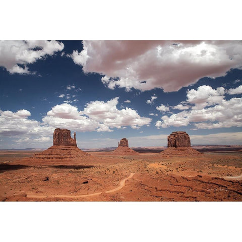 Monument Valley I Black Modern Wood Framed Art Print by Van Swearingen, Debra
