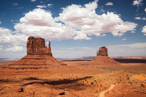 Monument Valley IV Black Ornate Wood Framed Art Print with Double Matting by Van Swearingen, Debra