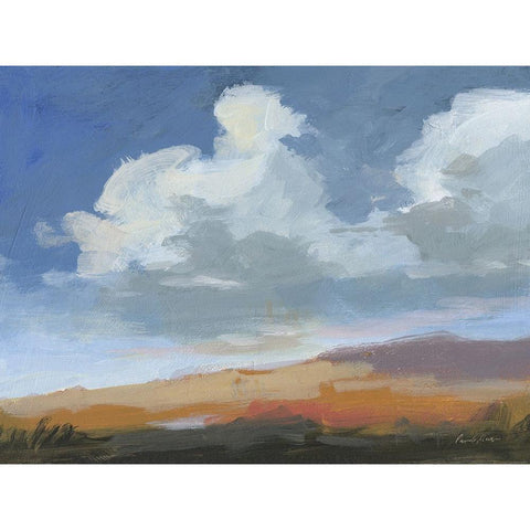 August Sky White Modern Wood Framed Art Print by Munger, Pamela