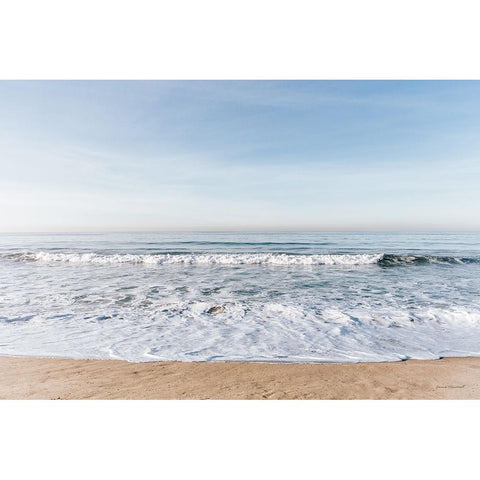 Santa Monica Beach I White Modern Wood Framed Art Print by Marshall, Laura