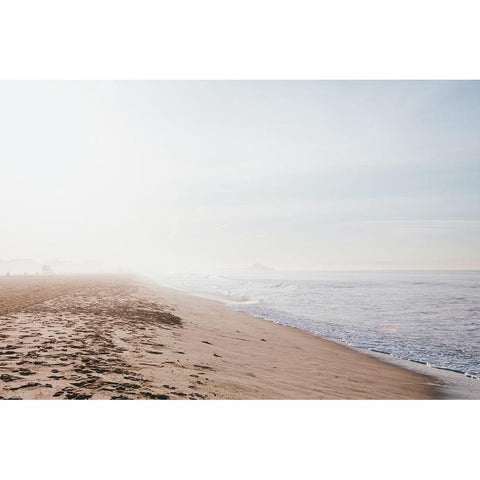 Santa Monica Beach II Black Modern Wood Framed Art Print by Marshall, Laura