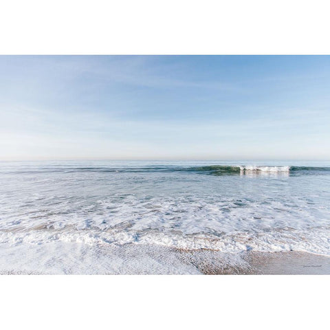 Santa Monica Beach III White Modern Wood Framed Art Print by Marshall, Laura