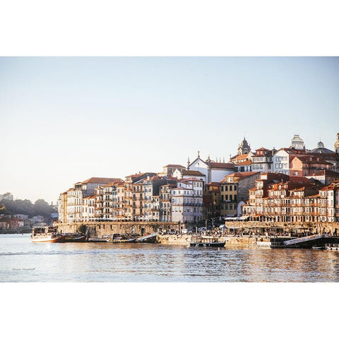 Porto I White Modern Wood Framed Art Print by Marshall, Laura
