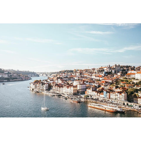 Porto II Black Modern Wood Framed Art Print with Double Matting by Marshall, Laura