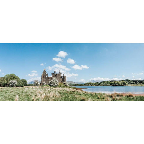 Kilchurn Castle Black Modern Wood Framed Art Print with Double Matting by Marshall, Laura