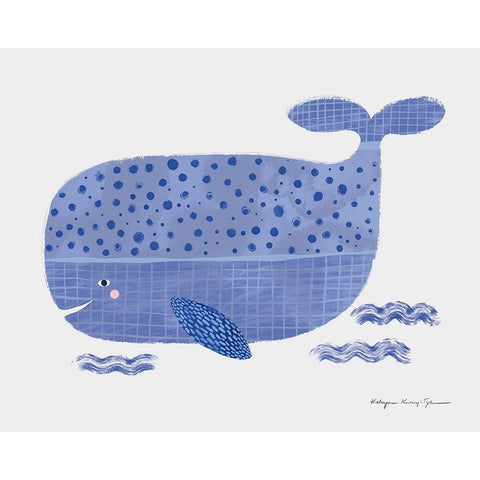 Whale Gold Ornate Wood Framed Art Print with Double Matting by Kucwaj-Tybur, Kasia