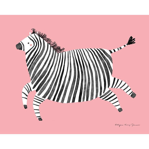 Zebra Gold Ornate Wood Framed Art Print with Double Matting by Kucwaj-Tybur, Kasia