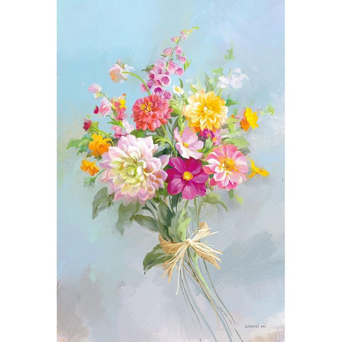 Country Bouquet I v2 Black Modern Wood Framed Art Print by Nai, Danhui