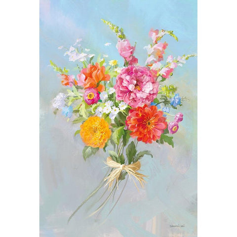 Country Bouquet II v2 White Modern Wood Framed Art Print by Nai, Danhui