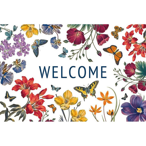 Butterfly Garden V White Modern Wood Framed Art Print by Portfolio, Wild Apple