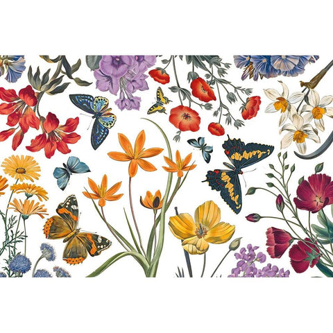 Butterfly Garden VI White Modern Wood Framed Art Print by Portfolio, Wild Apple