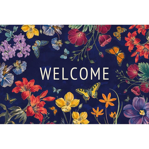 Butterfly Garden V Dark Black Modern Wood Framed Art Print with Double Matting by Portfolio, Wild Apple