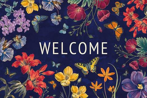 Butterfly Garden V Dark Black Ornate Wood Framed Art Print with Double Matting by Portfolio, Wild Apple