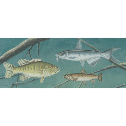 Fresh Catch III Gold Ornate Wood Framed Art Print with Double Matting by Wiens, James
