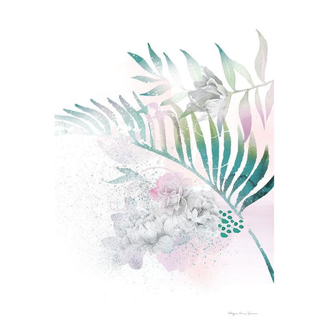 Tropical Floral I Gold Ornate Wood Framed Art Print with Double Matting by Kucwaj-Tybur, Kasia