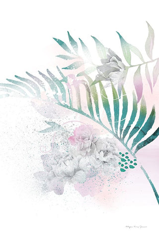 Tropical Floral I Black Ornate Wood Framed Art Print with Double Matting by Kucwaj-Tybur, Kasia