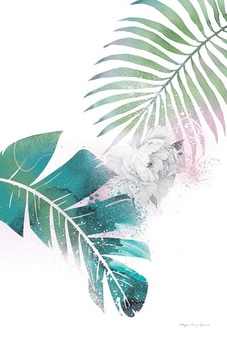 Tropical Floral II Black Ornate Wood Framed Art Print with Double Matting by Kucwaj-Tybur, Kasia