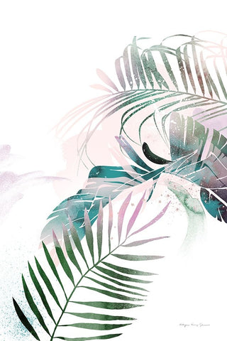 Tropical Floral III White Modern Wood Framed Art Print with Double Matting by Kucwaj-Tybur, Kasia