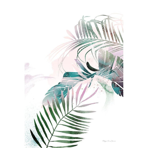 Tropical Floral III Black Modern Wood Framed Art Print with Double Matting by Kucwaj-Tybur, Kasia