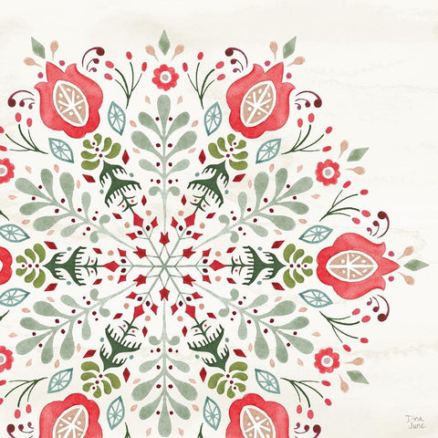 Festive Season VIII White Modern Wood Framed Art Print by June, Dina