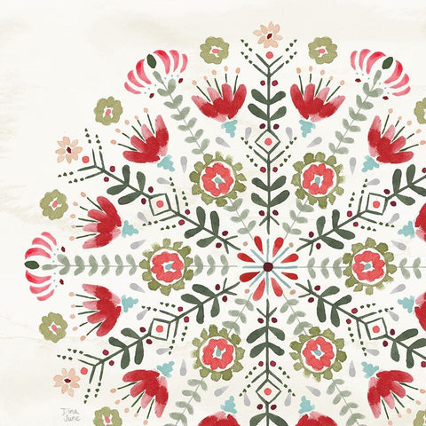 Festive Season IX White Modern Wood Framed Art Print by June, Dina