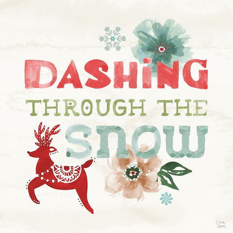 Festive Season X Black Modern Wood Framed Art Print with Double Matting by June, Dina