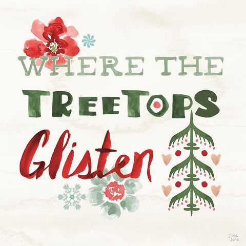 Festive Season XI White Modern Wood Framed Art Print by June, Dina