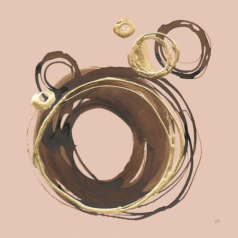 Walnut II Black Modern Wood Framed Art Print with Double Matting by Paschke, Chris