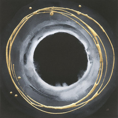 Eclipse I Black Modern Wood Framed Art Print by Paschke, Chris